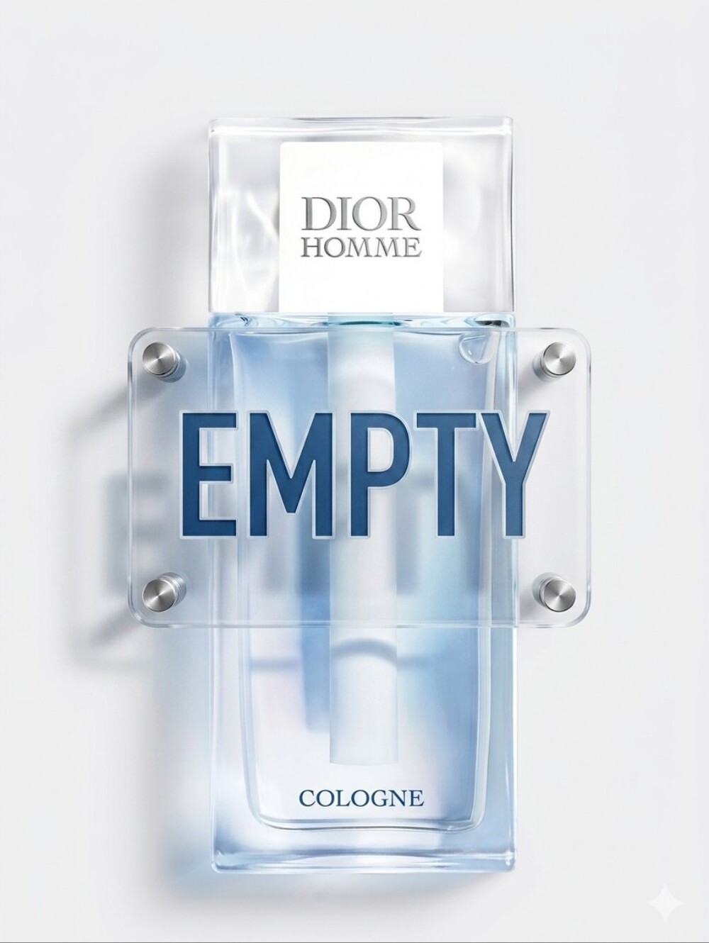 Empty Dior Homme Cologne $140 Retail Eau de Cologne- Fresh and Musky Notes 4.2oz